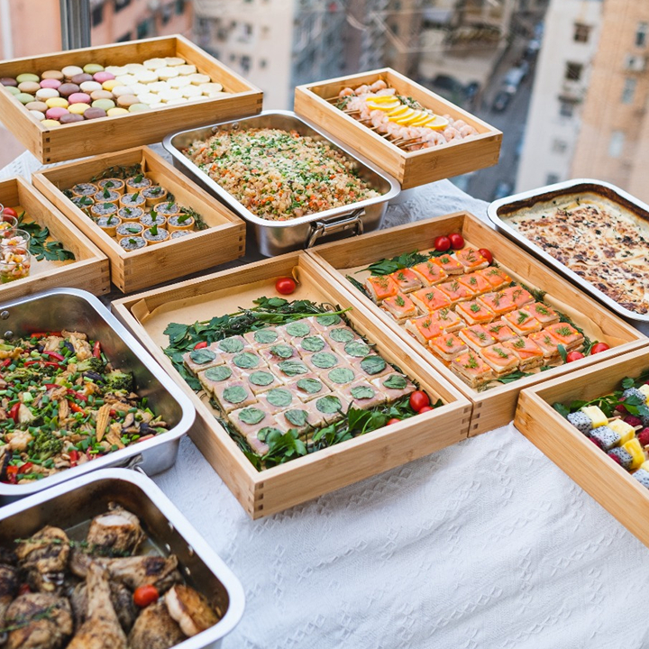 Catering Hong Kong, variet of catered dishes at event, best catering services in hong kong