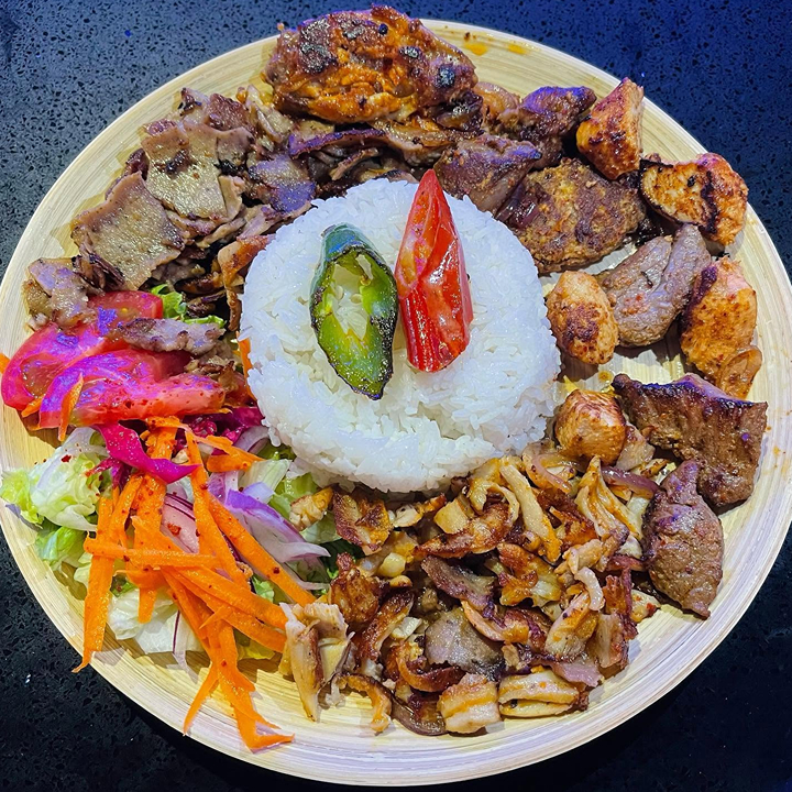 late night eats in Hong Kong; 27 Kebab House mixed doner meat and rice