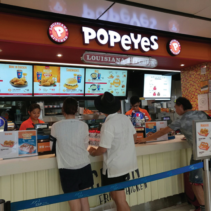 hong kong international airport, popeyes, louisiana chicken, what to eat and drink